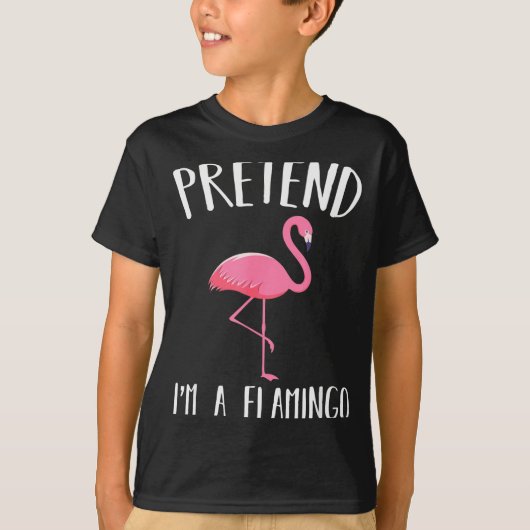 Pretend I'm A Nk Flamingo Funny Halloween Costume  Tシャツ (正面)