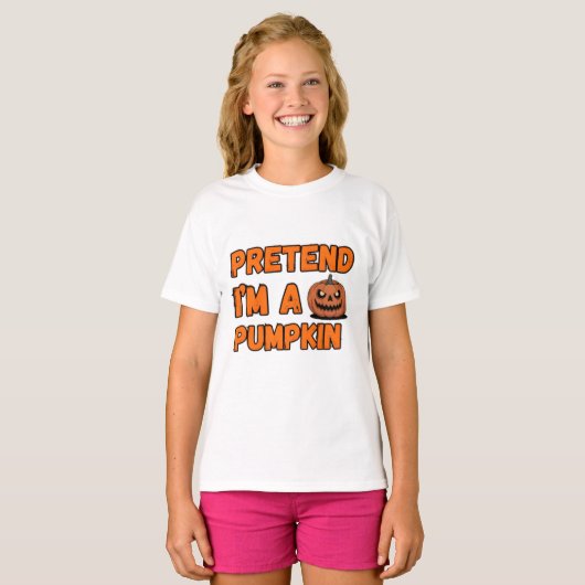 Pretend I'm a Pumpkin Funny Halloween Classic  Tシャツ (正面フル)