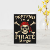 Pretend Im A Rate Arrgh Skull Crossbones Men Women カード (黄色い花)