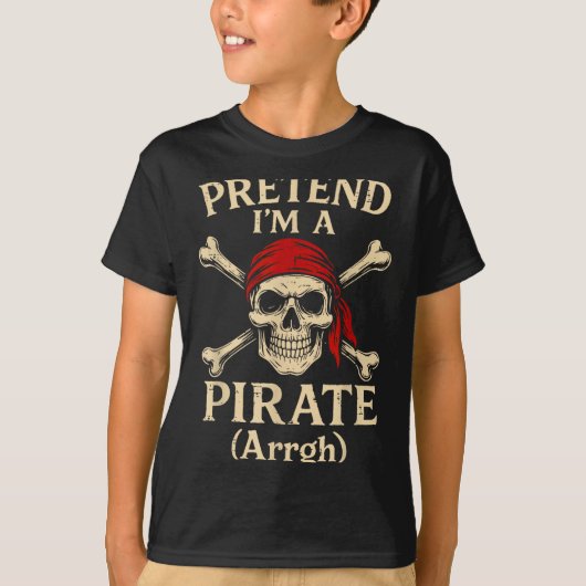 Pretend Im A Rate Arrgh Skull Crossbones Men Women Tシャツ (正面)