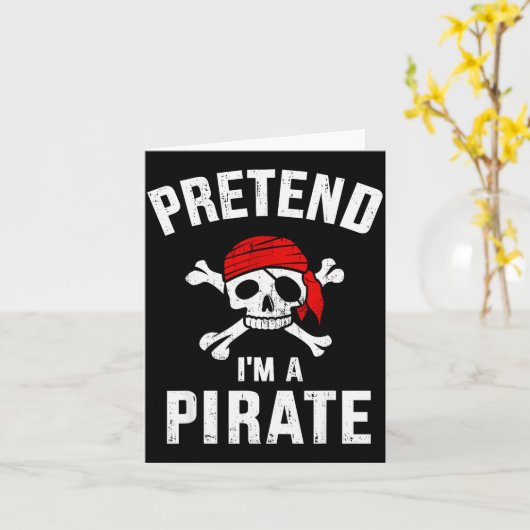 Pretend I'm A Rate Funny Lazy Easy Diy Halloween C カード (黄色い花)