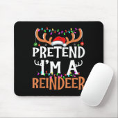 Pretend I'm A Reindeer Lazy Mens Womens Christmas  マウスパッド (マウス)