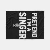 Pretend I'm A Singer Halloween Costume  フリースブランケット (正面(横))