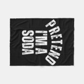 Pretend I'm A Soda Funny Lazy Halloween Costume  フリースブランケット (正面(横))