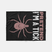 Pretend I'm A Tick Halloween Costume フリースブランケット (正面(横))