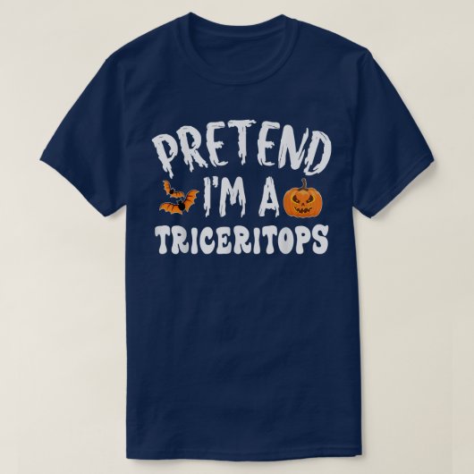 Pretend Im A Triceritops Halloween Costume Men Wom Tシャツ (デザイン正面)