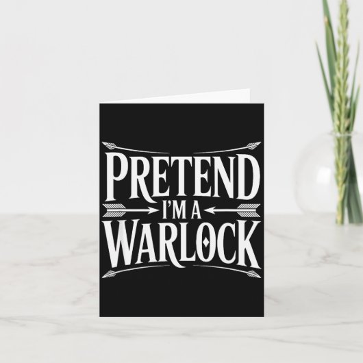 Pretend Im A Warlock Fantasy Magic Wizard Roleplay カード (正面)