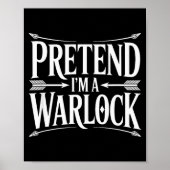 Pretend Im A Warlock Fantasy Magic Wizard Roleplay ポスター (正面)