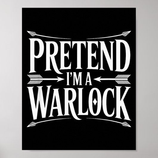 Pretend Im A Warlock Fantasy Magic Wizard Roleplay ポスター (正面)