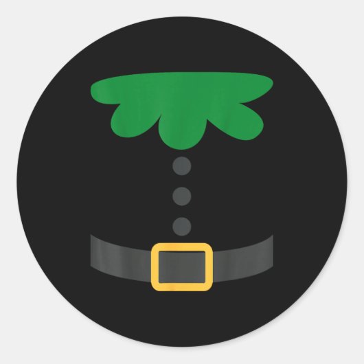 Pretend I'm An Elf Christmas Quick Costume Lazy Pa ラウンドシール (正面)