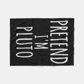 Pretend I'm Man Costume Matching Funny Halloween フリースブランケット (正面(横))