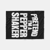 Pretend I'm Pepper Shaker Funny Matching Halloween フリースブランケット (正面(横))