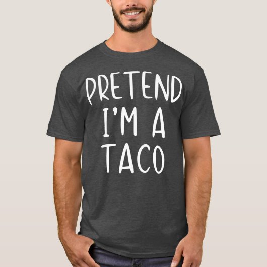 Pretend Taco Costume Halloween Lazy Easy Tシャツ (正面)