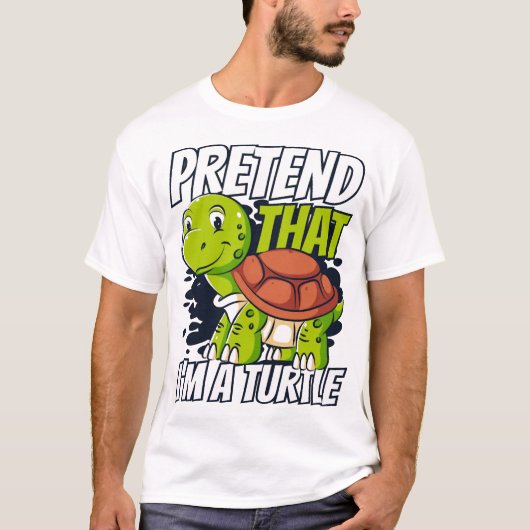 Pretend That I'm A Turtle Red-Eared Slider Lover C Tシャツ (正面)