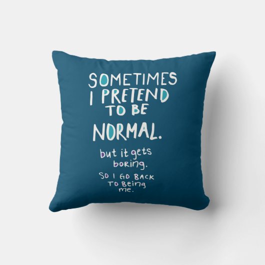 Pretend to be normal クッション (裏面)