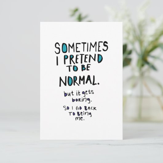 Pretend to be normal サンキューカード (スタンド正面)