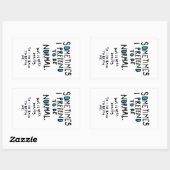 Pretend to be normal 長方形シール (シート)