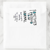 Pretend to be normal 長方形シール (バッグ)