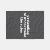 Pretending To Understand The Rules Funny Board Gam フリースブランケット (正面(横))