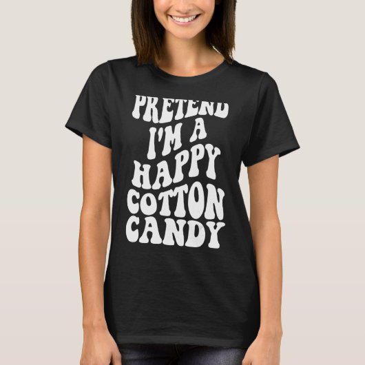 Prettend私は女性のための綿菓子コスチューム&男性 Tシャツ (正面)