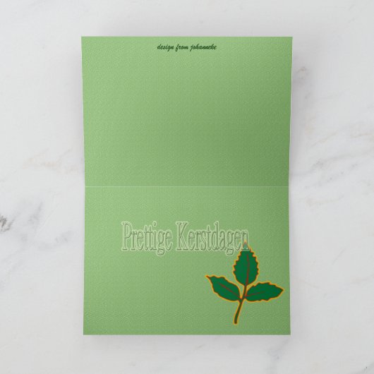 prettige Kerstdagen シーズンカード (内部)