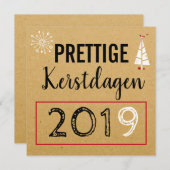 Prettige Kerstdagen Kerst kaart 招待状 (正面/裏面)