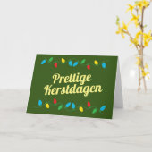 Prettige Kerstdagen | Kerstkaart Nederlands  カード (黄色い花)