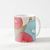Pretty Abract Colorful Busy Floral Pattern コーヒーマグカップ (正面右)