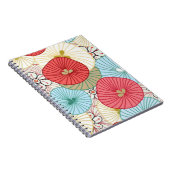 Pretty Abract Colorful Busy Floral Pattern ノートブック (右側)
