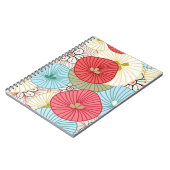 Pretty Abract Colorful Busy Floral Pattern ノートブック (左側)