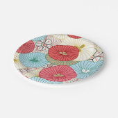 Pretty Abract Colorful Busy Floral Pattern ペーパープレート (アングル)