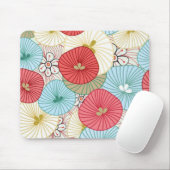 Pretty Abract Colorful Busy Floral Pattern マウスパッド (マウス)