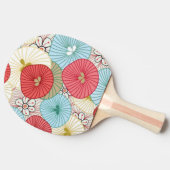 Pretty Abract Colorful Busy Floral Pattern 卓球ラケット (横)