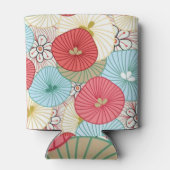 Pretty Abract Colorful Busy Floral Pattern 缶クーラー (裏面)