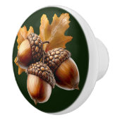 Pretty Acorns Oak Leaves   セラミックノブ (右)