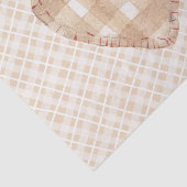 Pretty and classy farm house checked Heart Brown 薄葉紙 (詳細)