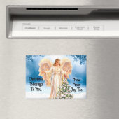 Pretty Angel With Cardinal Christmas Magnet マグネット (インサイチュ (食洗機))