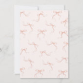 Pretty Ballerina Pink Bow Ribbon Ballet Birthday 招待状 (裏面)