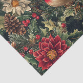 Pretty Bird on Pine Tree Branches with Flowers 薄葉紙 (詳細)