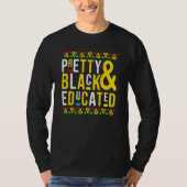 Pretty Black And Educated Black History Month Funn Tシャツ (正面)