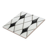 Pretty Black White Diamond Pattern タイル (側面)
