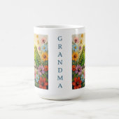 Pretty  Blue and Green Parakeets Personalized コーヒーマグカップ (中央)