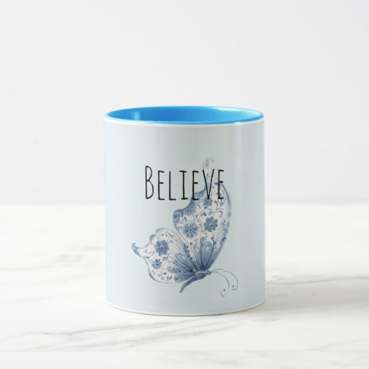 Pretty Blue Believe Butterfly マグカップ (中央)