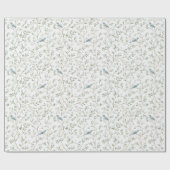 Pretty Blue Birdsのブライズシャワー ラッピングペーパー (フラット)