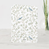Pretty Blue Birds Birthday カード (裏面)