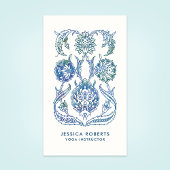 Pretty Blue Boho Yoga Instructor 名刺
