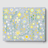 Pretty Blue Botanical Wildflower Floral Wedding ゲストブック (裏面)