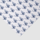 Pretty Blue Butterflies Birthday 薄葉紙 (詳細)