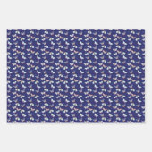Pretty blue Butterfly Wrapping Paper ラッピングペーパーシート (正面3)