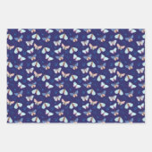 Pretty blue Butterfly Wrapping Paper ラッピングペーパーシート (正面2)
